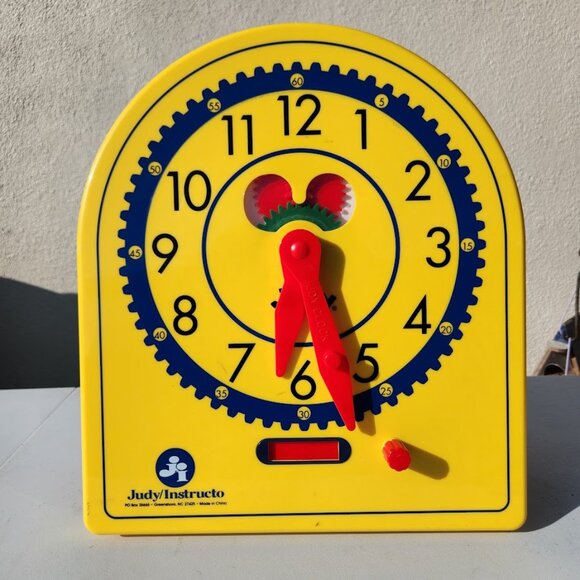 GIANT 16.5" Judy Instructo Teaching Gear Clock Digital Analog Classroom Supplies - Picture 1 of 11